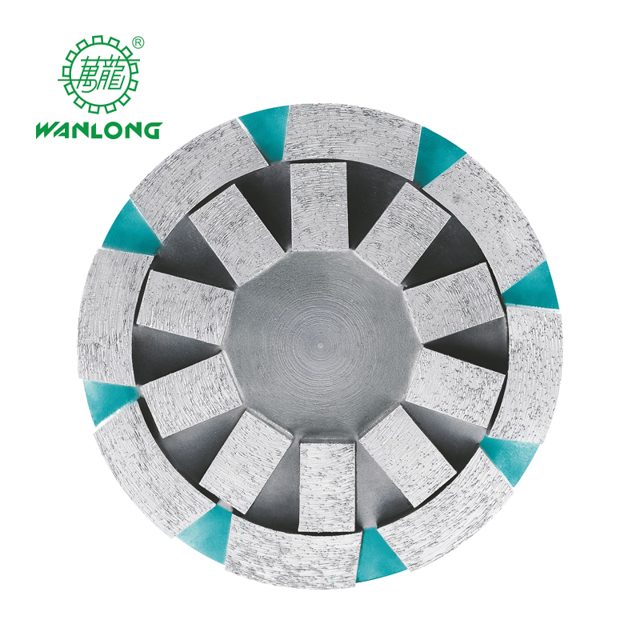 Diamond satellite calibrating wheels for grinding stone slab
