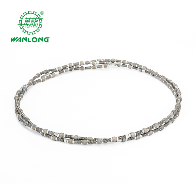 Vacuum Brazed Diamond Wire Saw Bead Spring Wire Saw for Stone for Marble Quarry Marble Wire Saw